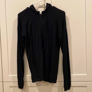 Black light weight lululemon zip up sweater size 6
